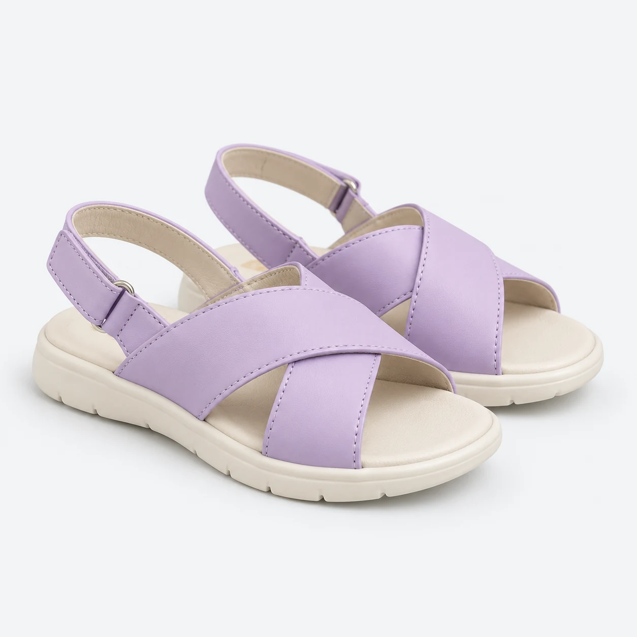 Lilac / ivory Breeze Cross-strap Sandal