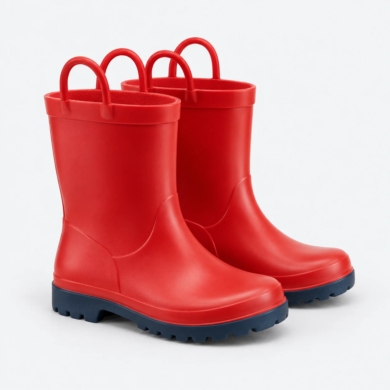 Bright red / navy Puddle Pull-on Boot